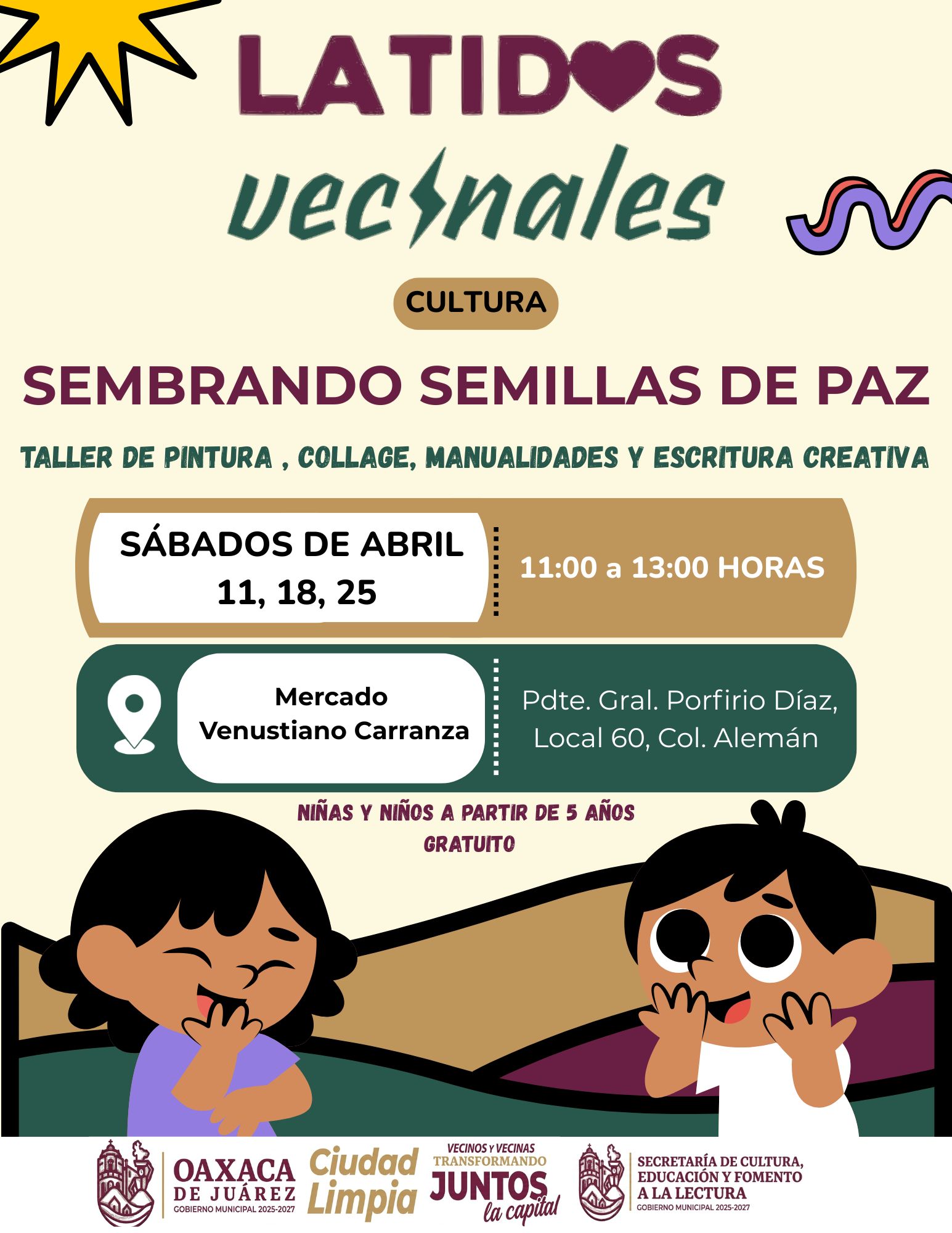 Latidos vecinales, 11, 18 y 25 de abril 2026