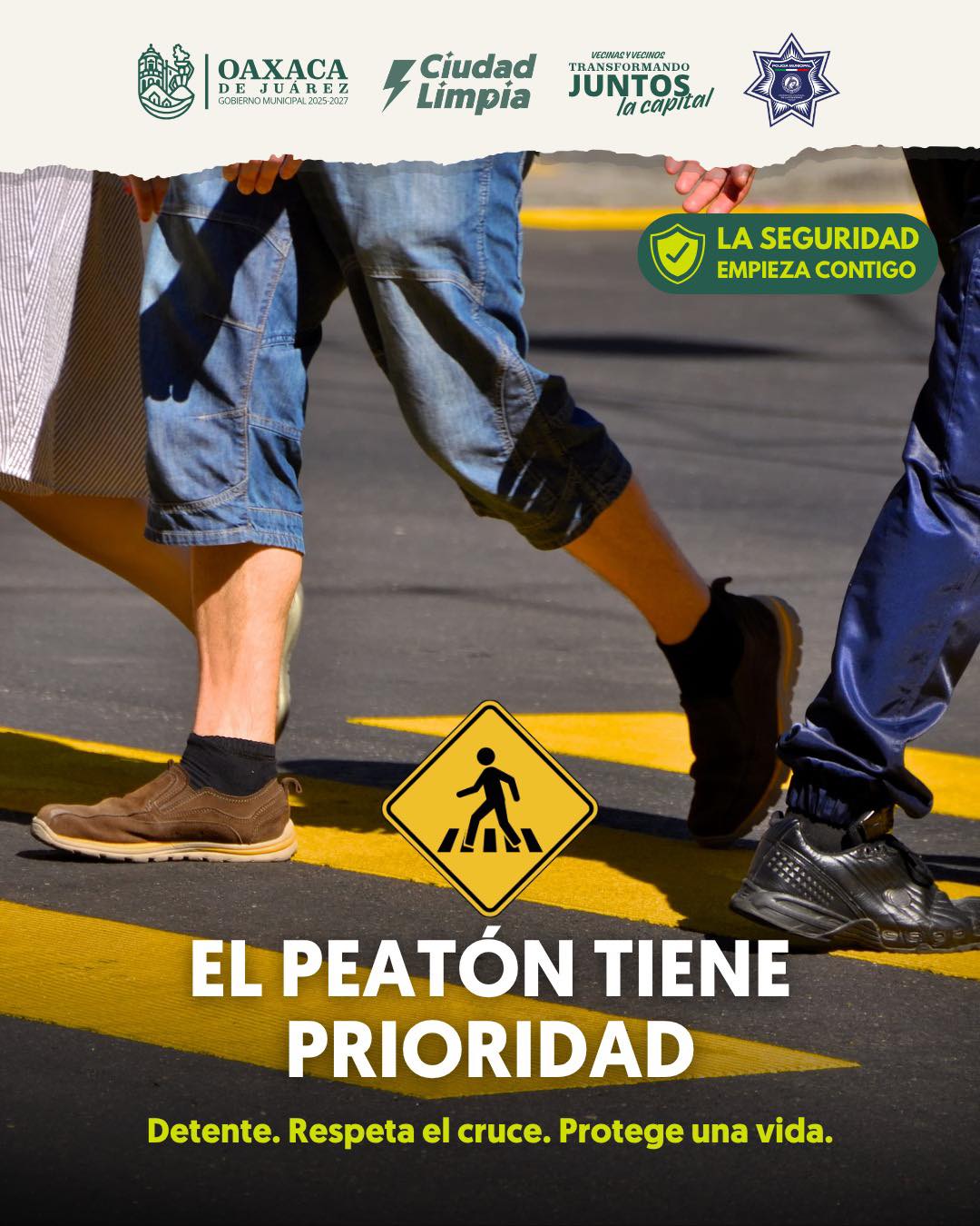 Respetar el cruce es cuidar la vida