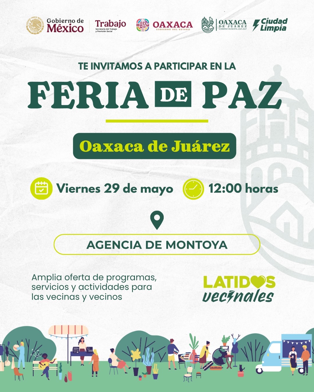 Feria de la paz, 29 de mayo 2026