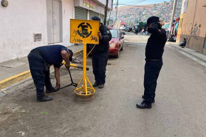 Implementan operativo “Barredora” en Oaxaca de Juárez