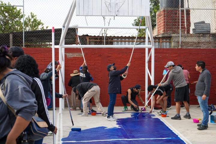 Tequio Vecinal transforma espacios públicos; llegó este sábado a la colonia Presidentes de México en Pueblo Nuevo