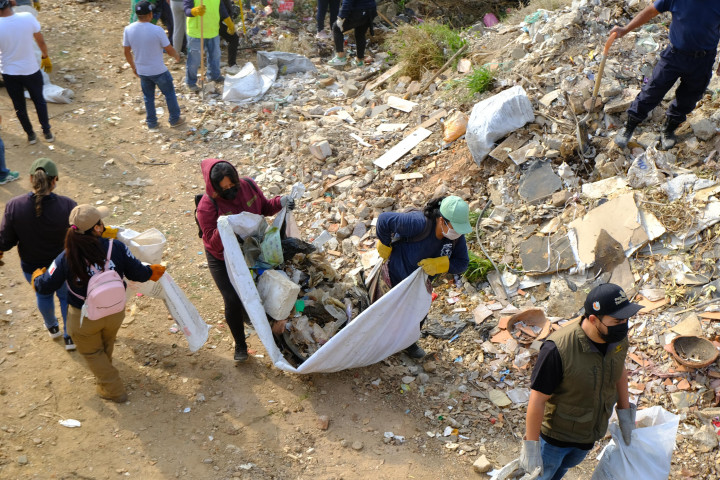 Recuperan espacio público en el Ejido Guadalupe Victoria con Tequio Vecinal