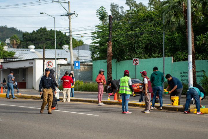 Acceso oriente de la capital luce nuevo rostro con Tequio Vecinal
