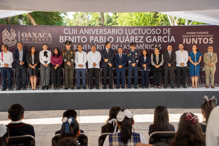 Oaxaca de Juárez honra el legado de Benito Juárez en su CLIII Aniversario Luctuoso