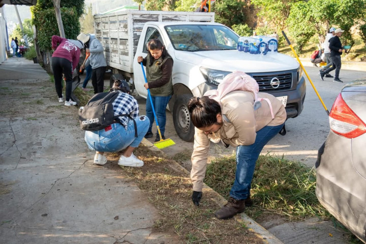 Impulsan limpieza y seguridad en San Martín Mexicapam con Tequio Vecinal