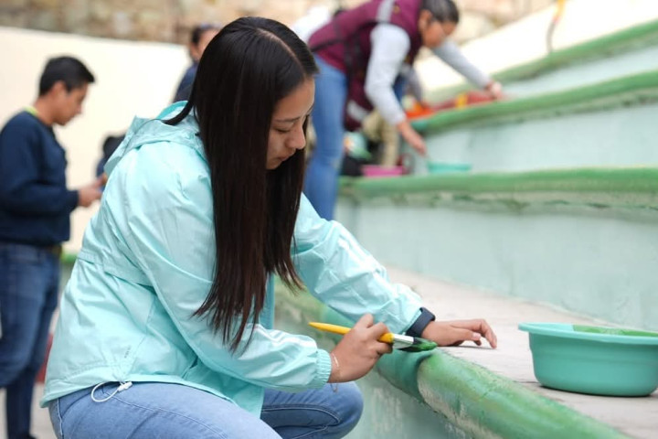 Tequio vecinal en Santa Rosa Panzacola fortalece la construcción de una ciudad limpia y segura