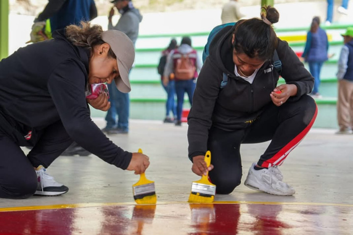Tequio vecinal en Santa Rosa Panzacola fortalece la construcción de una ciudad limpia y segura