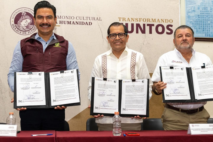 Niñas, niños y adultos mayores de Oaxaca de Juárez accederán a Leche para el Bienestar gracias a convenio municipal y federal