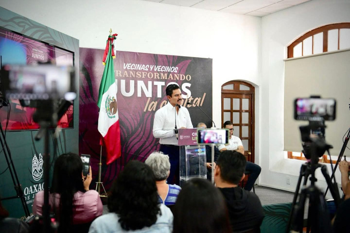 Ray Chagoya informa avances en seguridad para Oaxaca de Juárez