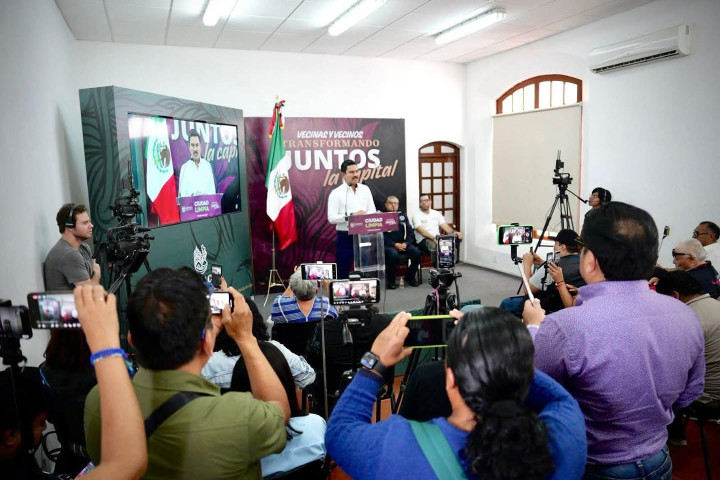 Ray Chagoya informa avances en seguridad para Oaxaca de Juárez