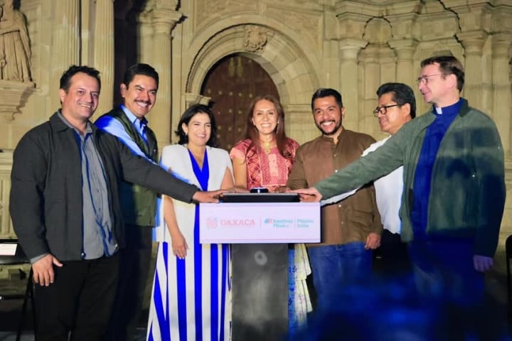 Oaxaca de Juárez brilla con la nueva iluminación de la Basílica de la Soledad