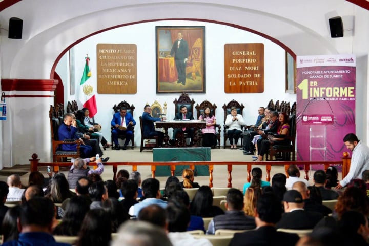 Honorable Cabildo de Oaxaca de Juárez rinde su Primer Informe de Actividades