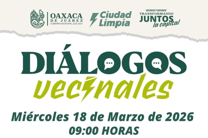 ¡Te esperamos este miércoles! Súmate a los Diálogos Vecinales en Palacio Municipal