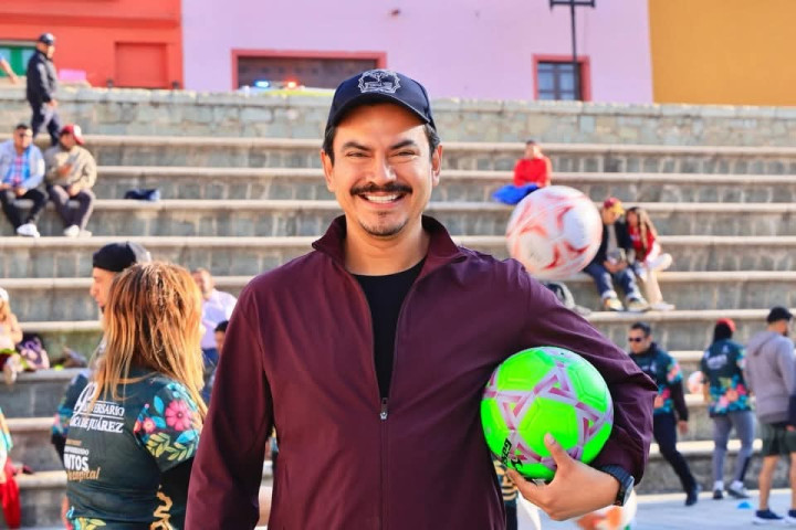 Desde la Plaza de la Danza, Oaxaca de Juárez participó en la activación nacional del fútbol