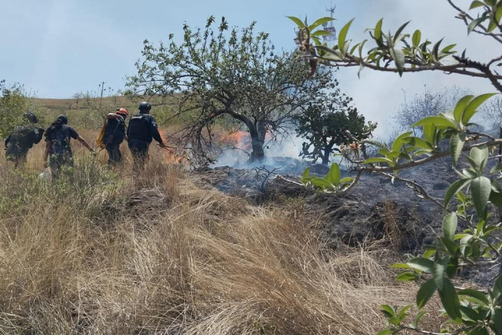 Atención a incendio en el Cerro del Crestón