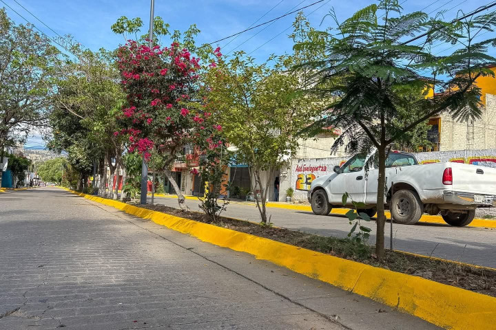 Vecinas y vecinos se suman al tequio en la colonia del Maestro