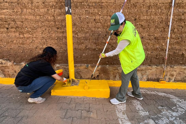 Realizan tequio en el Barrio de Xochimilco
